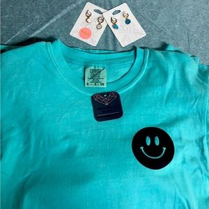 Smiley face Merch w/ Matching Earrings
